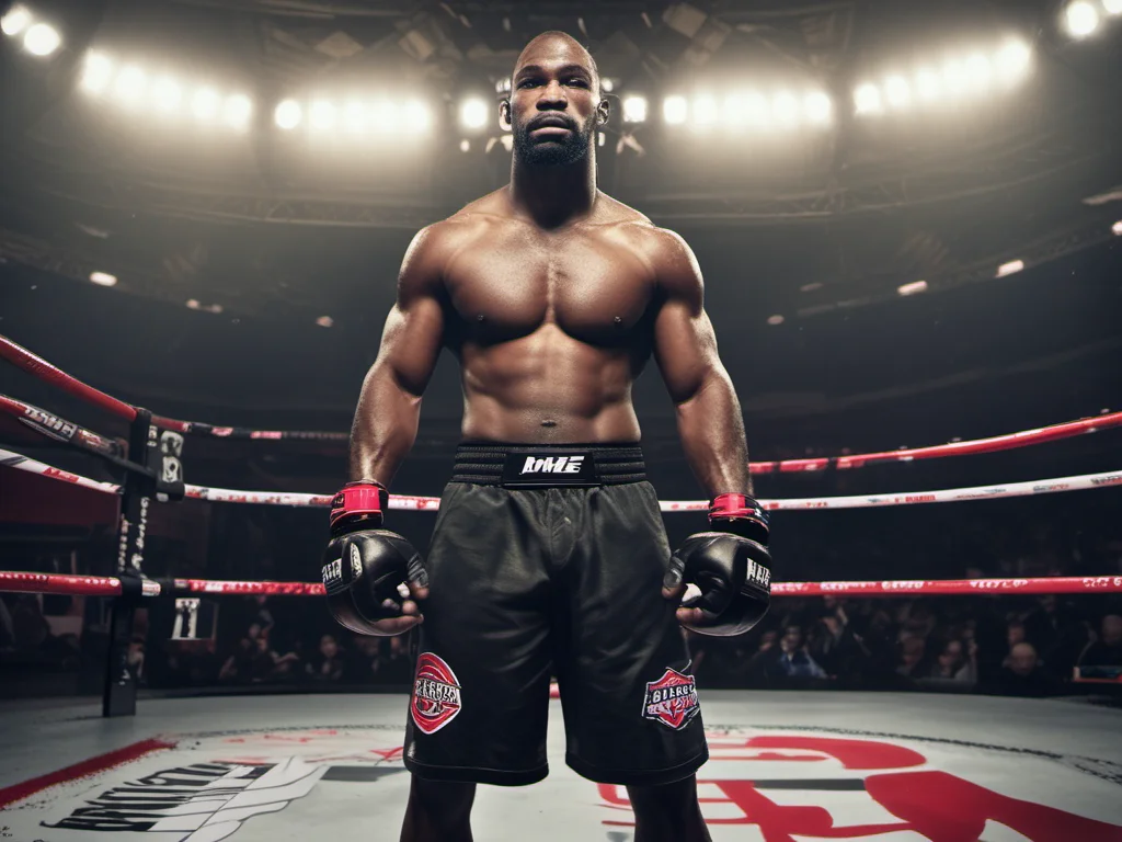 格斗选手赛场对决MMA